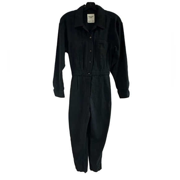 Abercrombie & Fitch Pants - Abercrombie & Fitch Black Utility Jumpsuit Lyocell Cotton Blend Size XS